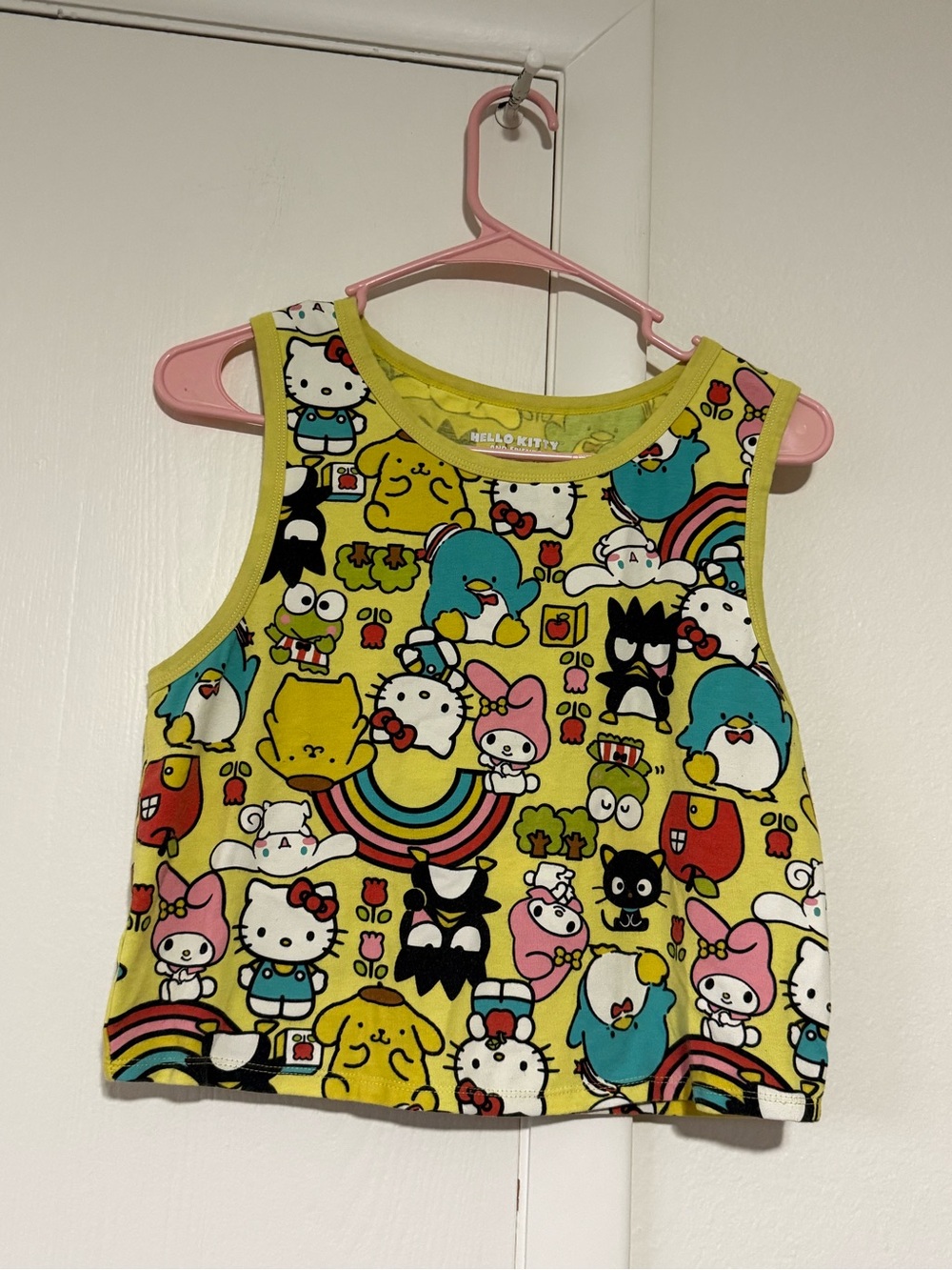 Hello Kitty & Friends Yellow Graphic Tank Top XXL
